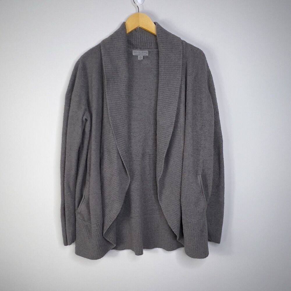 Barefoot Dreams CozyChic Lite Circle Cardigan Sweater L/XL Gray Boho Cozy Soft